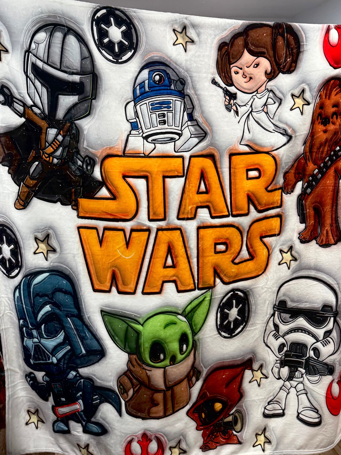 Xl stars double plush blanket