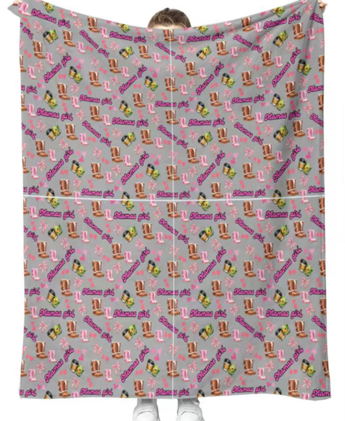 Mamas girl 50x60 double plush blanket