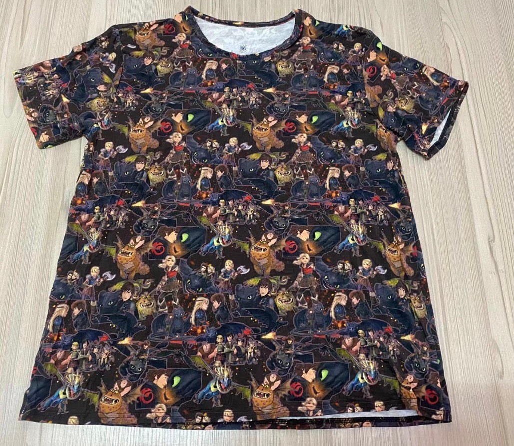 Dragon trainer oversized bamboo t shirt