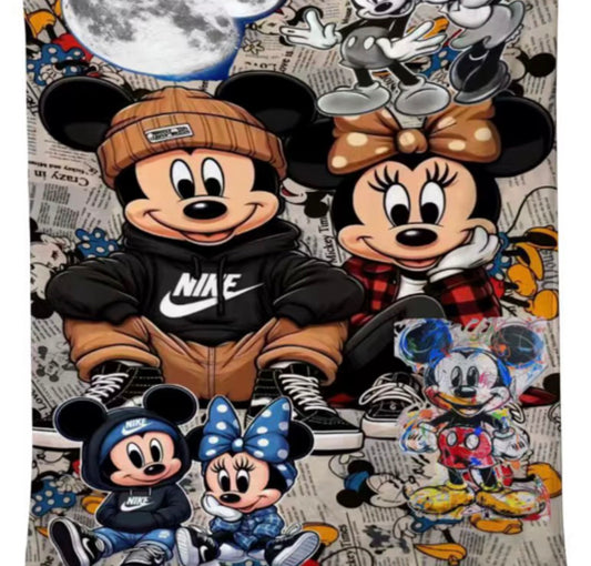 Cool sneaker 50x60 double plush blanket