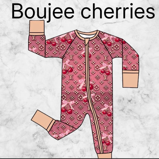 Cherries bamboo zippies