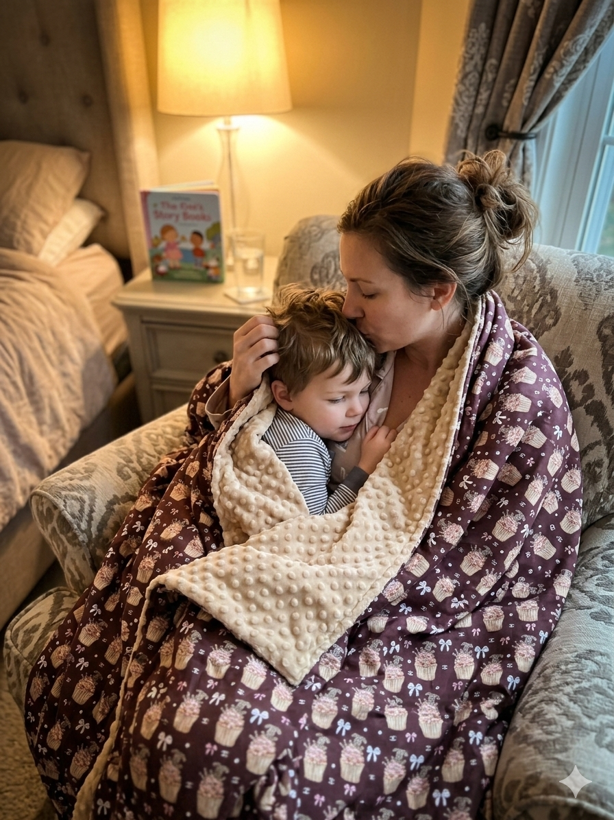 XL cupcake bamboo minki blanket