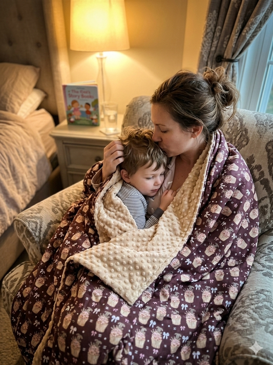 XL cupcake bamboo minki blanket