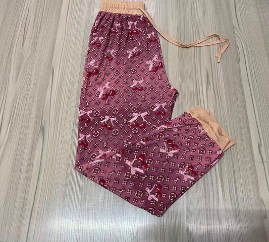 Fancy cherry bamboo joggers