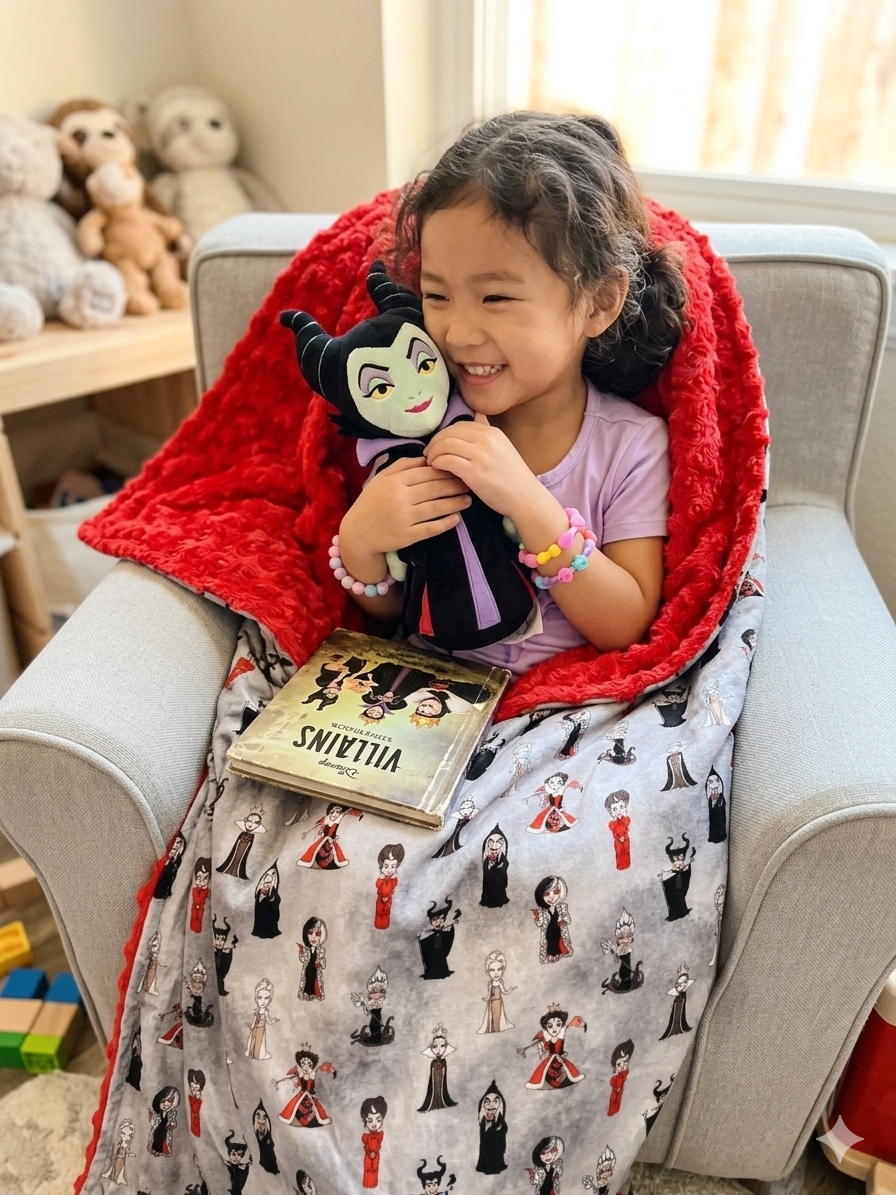 Bad guys bamboo minki blanket toddler size
