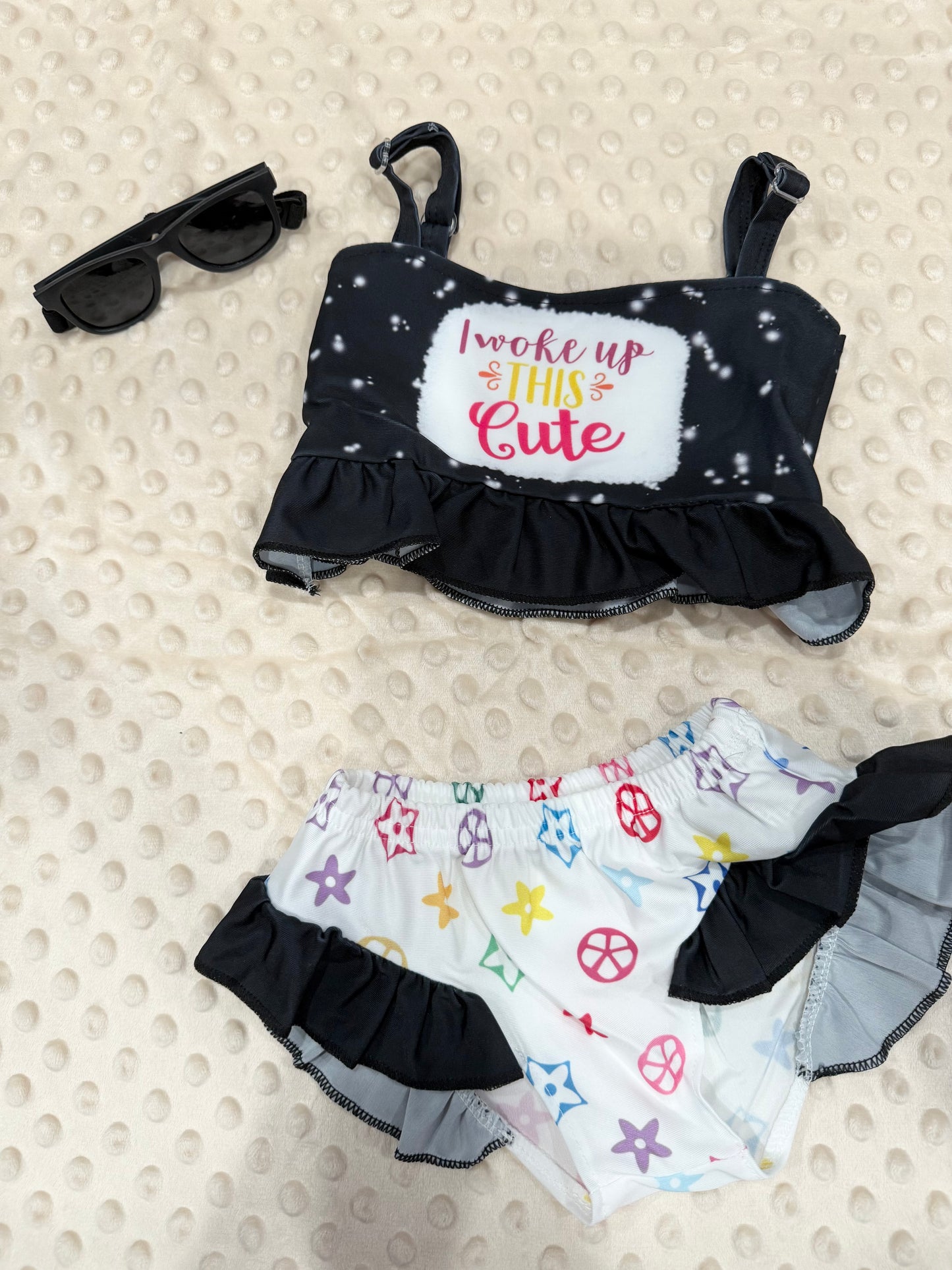 Cute girl swim set