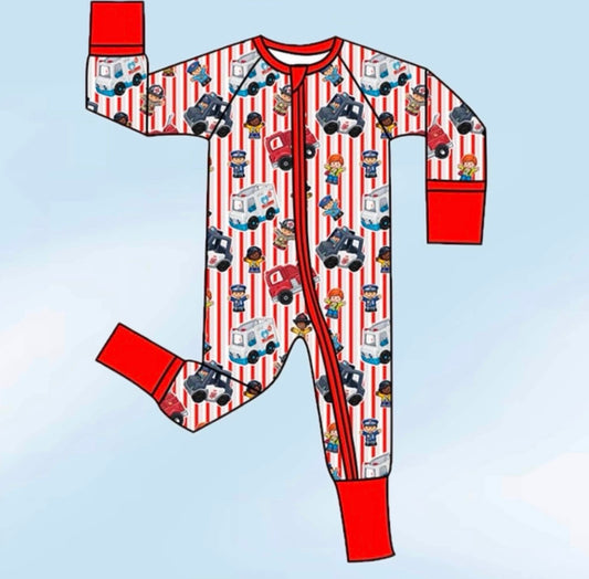 Little people first responders bamboo zippie