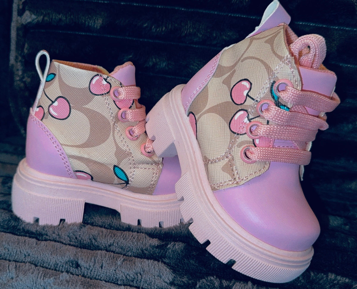 Kids pink boots