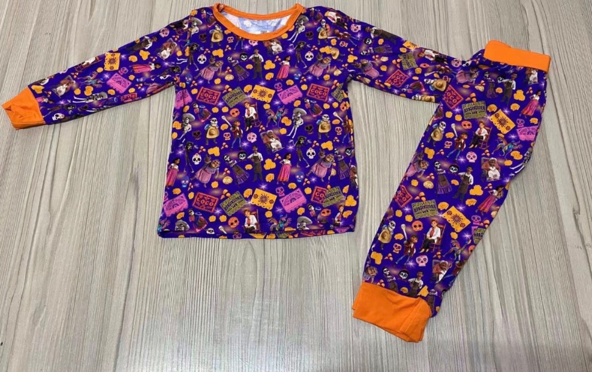 Día de los muertos bamboo pj set