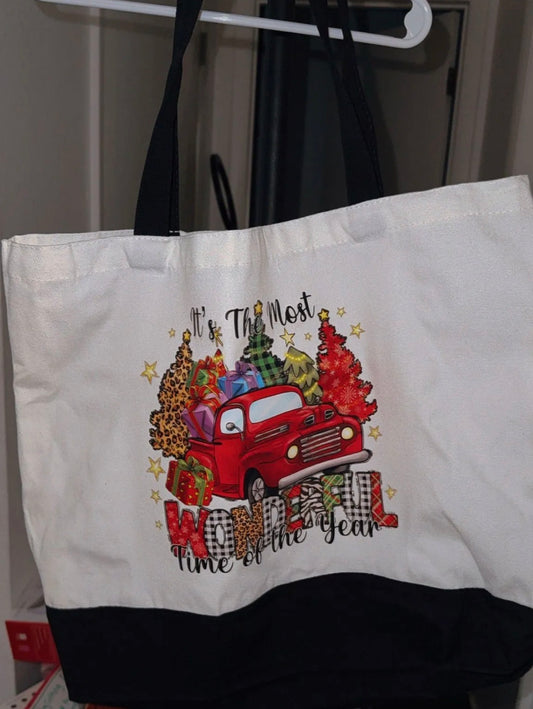Canvas zip tote with cosmetic bag