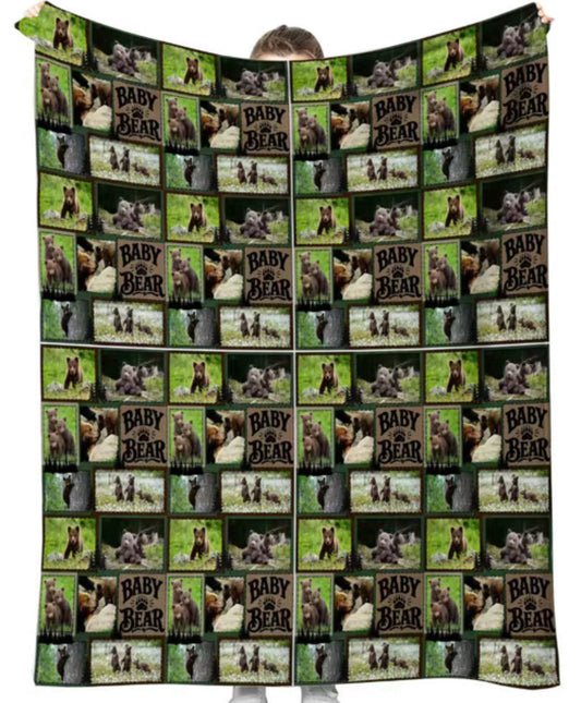 Baby bear 50x60 double plush blanket