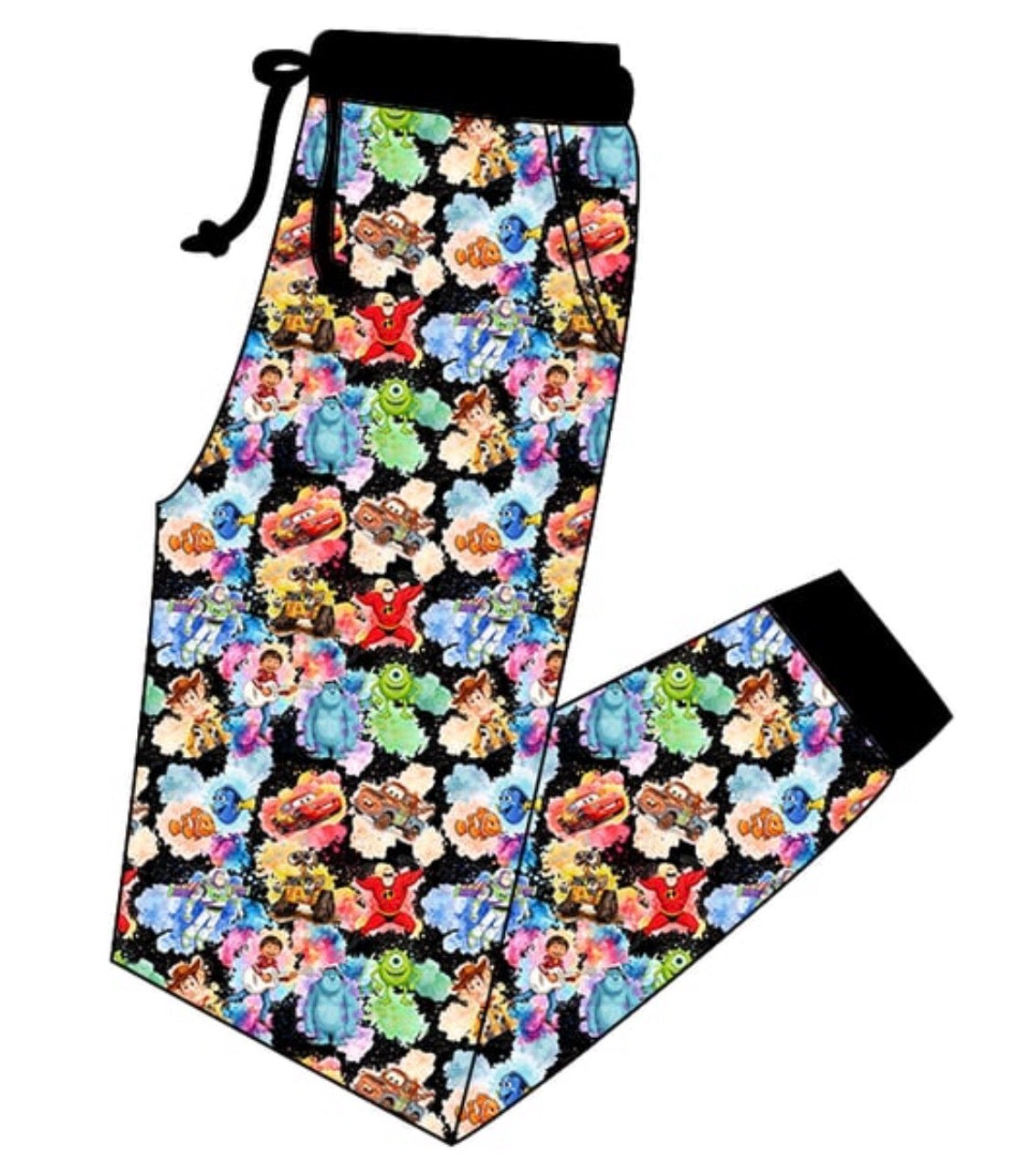 Water paint mash up bamboo joggers