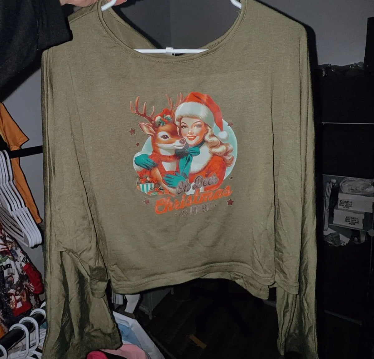 Large cropped deer shirt