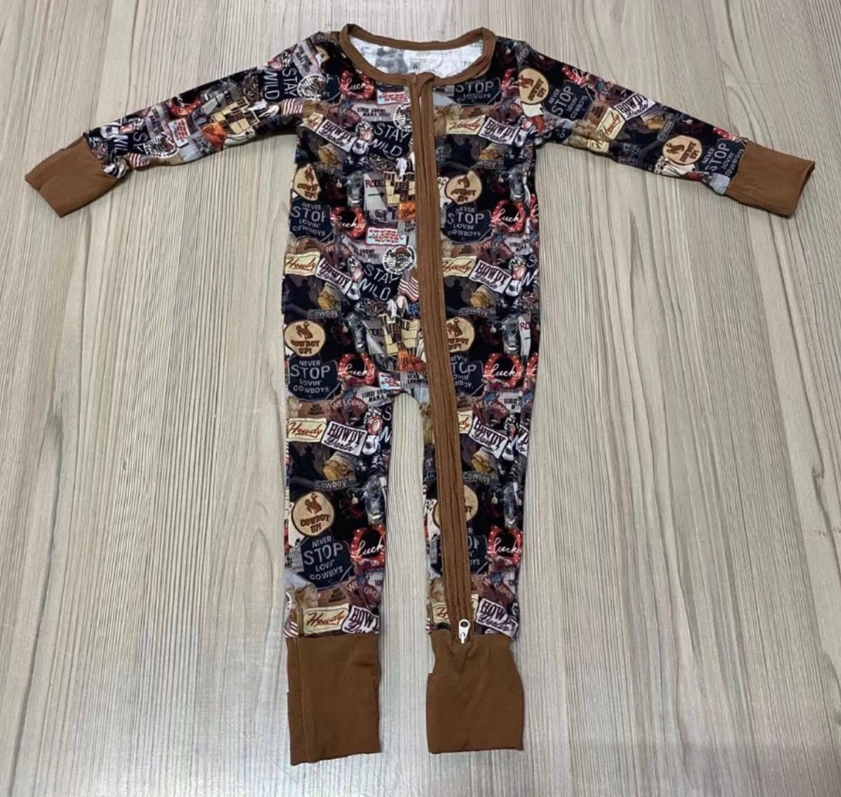 Western mash bamboo zippie