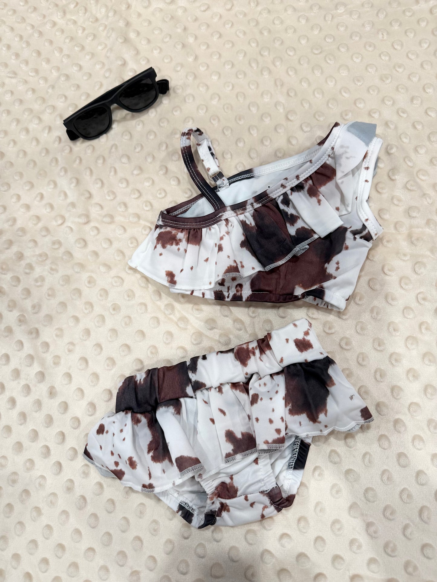 Cow print swim set