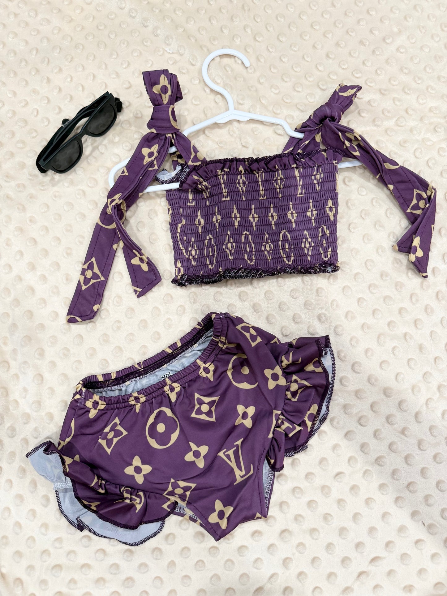 Purple 2 pc swim