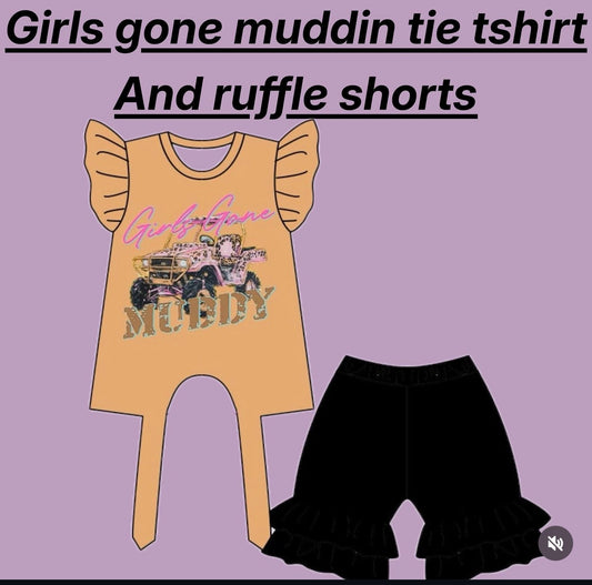 Girls gone muddin milk silk set