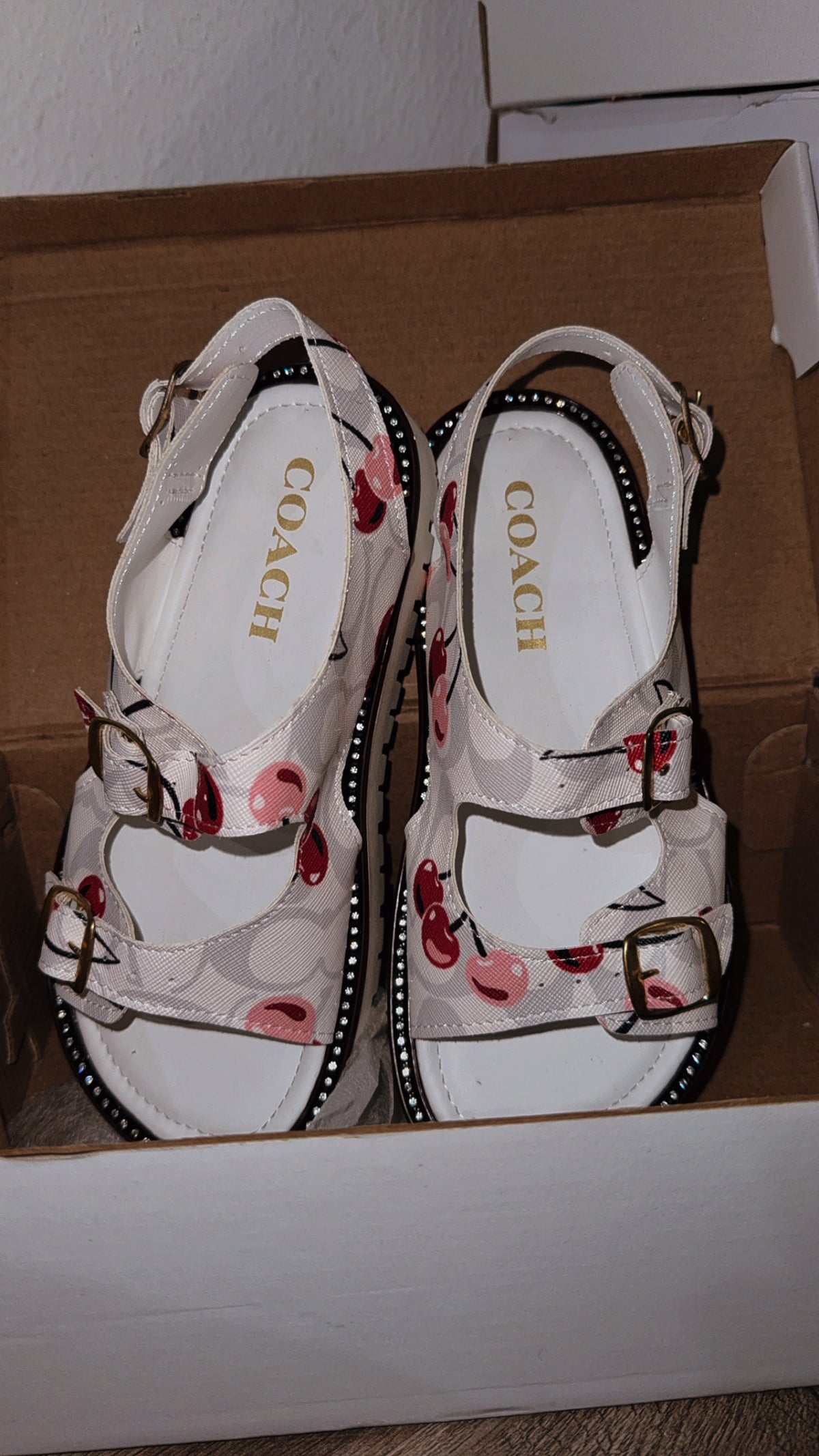 White sandals